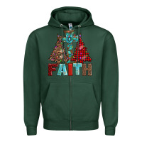 Sports Green cross and christmas trees Zipper Hoodie - AdoDesignShop