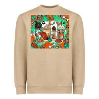 Mushroom dog coffee cups Heavyweight Sweatshirt - Zillion Design Studio