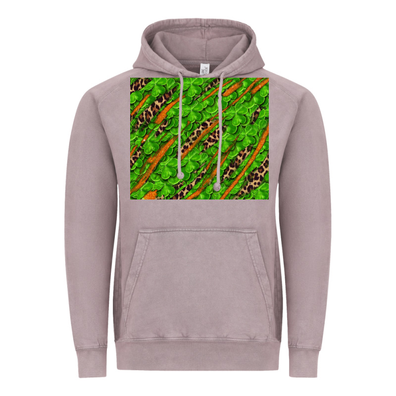 Distressed Shamrock And Leopard Vintage Hoodie by RanaPortraitStore | Teevron