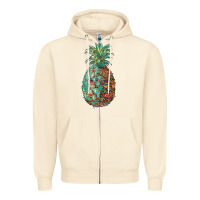 Sandshell pineapple leopar turquoise serape summer Zipper Hoodie - Artiststas