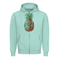 Seafoam pineapple leopar turquoise serape summer Zipper Hoodie - Artiststas
