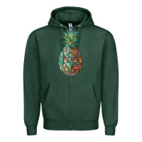 Sports Green pineapple leopar turquoise serape summer Zipper Hoodie - Artiststas