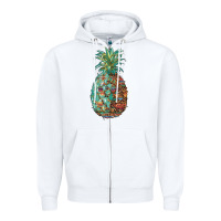 White pineapple leopar turquoise serape summer Zipper Hoodie - Artiststas