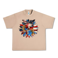 Burro 4th of July sunflower skull 4th of july Urban Heavy Tee - CowGirlArtShop