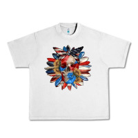 Lunar Rock 4th of July sunflower skull 4th of july Urban Heavy Tee - CowGirlArtShop