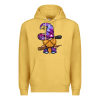 Antique Gold witch gnome with broom Premium Hoodie - BundleAndBundleShop