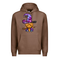 Chestnut witch gnome with broom Premium Hoodie - BundleAndBundleShop