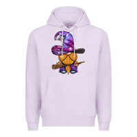 Lilac witch gnome with broom Premium Hoodie - BundleAndBundleShop