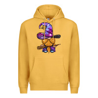 Mustard witch gnome with broom Premium Hoodie - BundleAndBundleShop