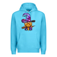 Ocean Blue witch gnome with broom Premium Hoodie - BundleAndBundleShop