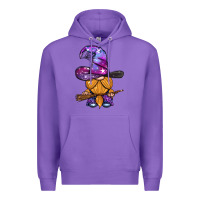 Purple witch gnome with broom Premium Hoodie - BundleAndBundleShop