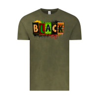 Vintage Olive Black juneteenth Vintage Tee - Zillion Design Studio