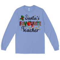 Colony Blue santas favourite teacher Long Sleeve Tee - AdoDesignShop