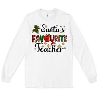 White santas favourite teacher Long Sleeve Tee - AdoDesignShop