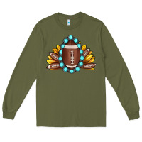 Army Green football gemstone sunflower Long Sleeve Tee - JahusDesignShop