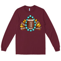 Burgundy football gemstone sunflower Long Sleeve Tee - JahusDesignShop