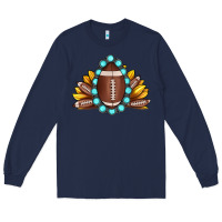 Navy football gemstone sunflower Long Sleeve Tee - JahusDesignShop