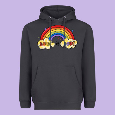 Love Is Love Lgbtq Heavyweight Hoodie Designed By Maliassmallbusiness