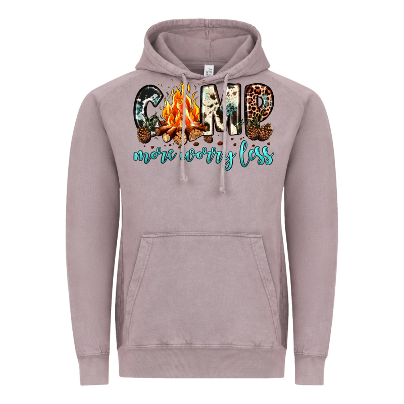 Camp More Worry Less Vintage Hoodie by JahusDesignShop | Teevron