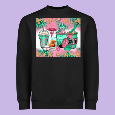 Certified Nursing Assistant Coffee Cups Heavyweight Sweatshirt Designed By Zillion Design Studio