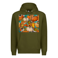 Army Green fall pumpkin tumbler Premium Hoodie - BundleAndBundleShop