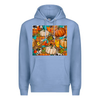 Colony Blue fall pumpkin tumbler Premium Hoodie - BundleAndBundleShop