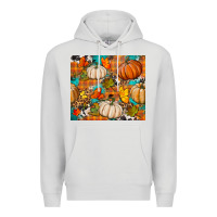 Dove Grey fall pumpkin tumbler Premium Hoodie - BundleAndBundleShop