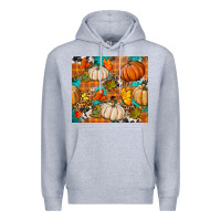 Heather Grey fall pumpkin tumbler Premium Hoodie - BundleAndBundleShop