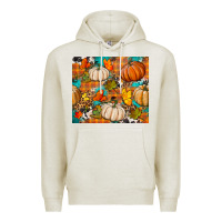 Oatmeal Heather fall pumpkin tumbler Premium Hoodie - BundleAndBundleShop