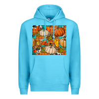Ocean Blue fall pumpkin tumbler Premium Hoodie - BundleAndBundleShop