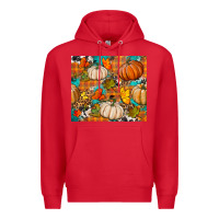 Red fall pumpkin tumbler Premium Hoodie - BundleAndBundleShop