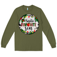 Army Green christmas  cookie and light santas favorite   son Long Sleeve Tee - AdoDesignShop