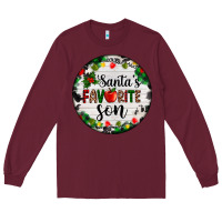 Burgundy christmas  cookie and light santas favorite   son Long Sleeve Tee - AdoDesignShop