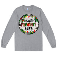 Heather Grey christmas  cookie and light santas favorite   son Long Sleeve Tee - AdoDesignShop