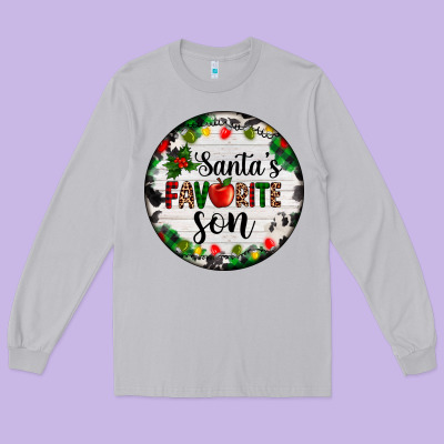 Christmas  Cookie And Light Santas Favorite   Son Long Sleeve Tee Designed By Adodesignshop