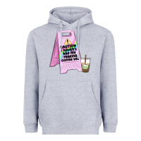 Heather Grey caution i haven't had my coffee yet Heavyweight Hoodie - MaliasSmallBusiness