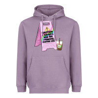 Lavender caution i haven't had my coffee yet Heavyweight Hoodie - MaliasSmallBusiness