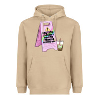 Mushroom caution i haven't had my coffee yet Heavyweight Hoodie - MaliasSmallBusiness