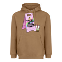 Toasted Coconut caution i haven't had my coffee yet Heavyweight Hoodie - MaliasSmallBusiness