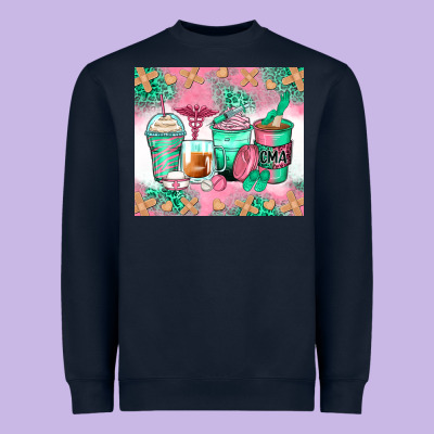 Certified Medical Assistant Coffee Cups Heavyweight Sweatshirt Designed By Zillion Design Studio