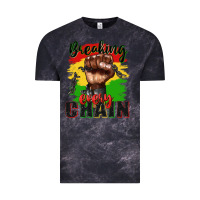 Cloud Black Breaking every chain juneteenth Vintage Tee - Zillion Design Studio