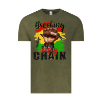 Vintage Olive Breaking every chain juneteenth Vintage Tee - Zillion Design Studio
