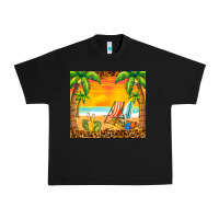 Black sunset beach Urban Heavy Tee - BarkalooDesign