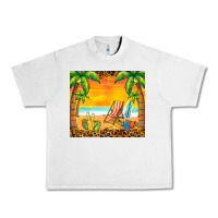 Lunar Rock sunset beach Urban Heavy Tee - BarkalooDesign