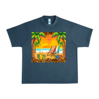 Midnight Navy sunset beach Urban Heavy Tee - BarkalooDesign