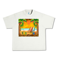 Pistachio sunset beach Urban Heavy Tee - BarkalooDesign