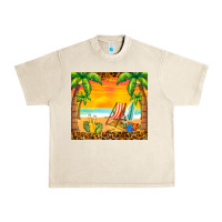 Sandshell sunset beach Urban Heavy Tee - BarkalooDesign