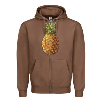Chestnut pineapple Zipper Hoodie - Artiststas