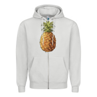 Dove Grey pineapple Zipper Hoodie - Artiststas