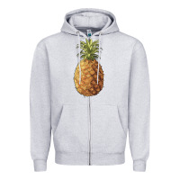 Heather Grey pineapple Zipper Hoodie - Artiststas